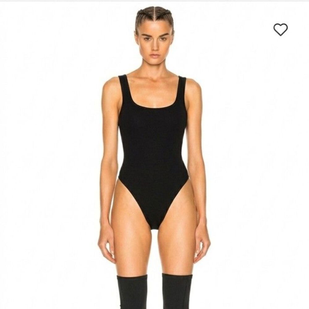 RARE Yeezy Unreleased Mesh Bodysuit Black Size S Sample Minimalist High Cut